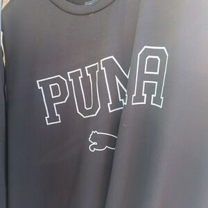PUMA Black Crewneck with Logo
